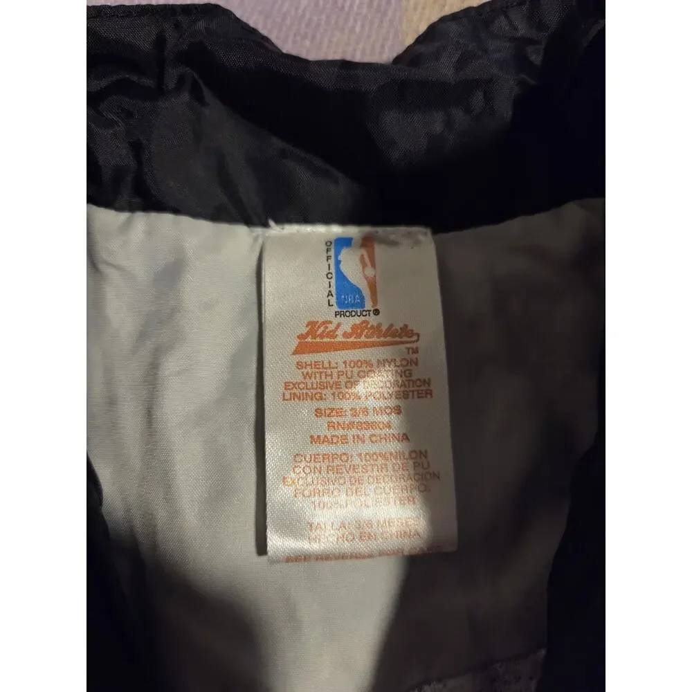 Vintage San Antonio Spurs Jacket Youth Kids Black NBA Basketball 3 - 6 Months